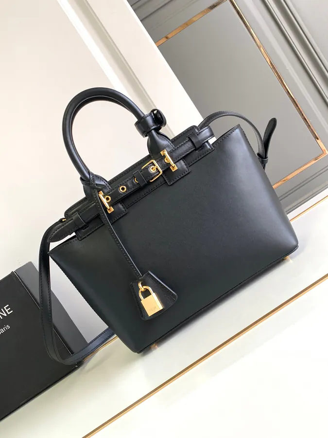 CELINE Mini Conti Handbag Natural Calfskin, Stylish & Elegant
