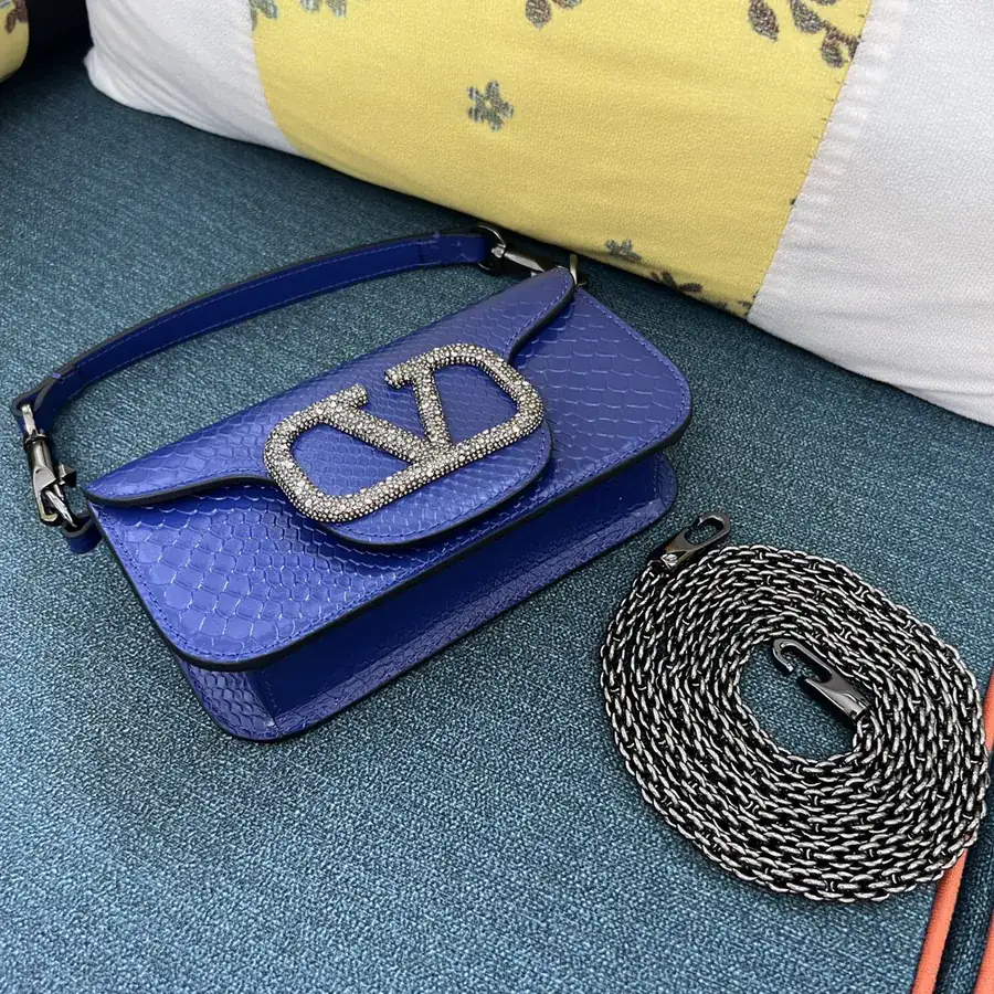 V Garavani Mini Loc Handbag in Snake Print