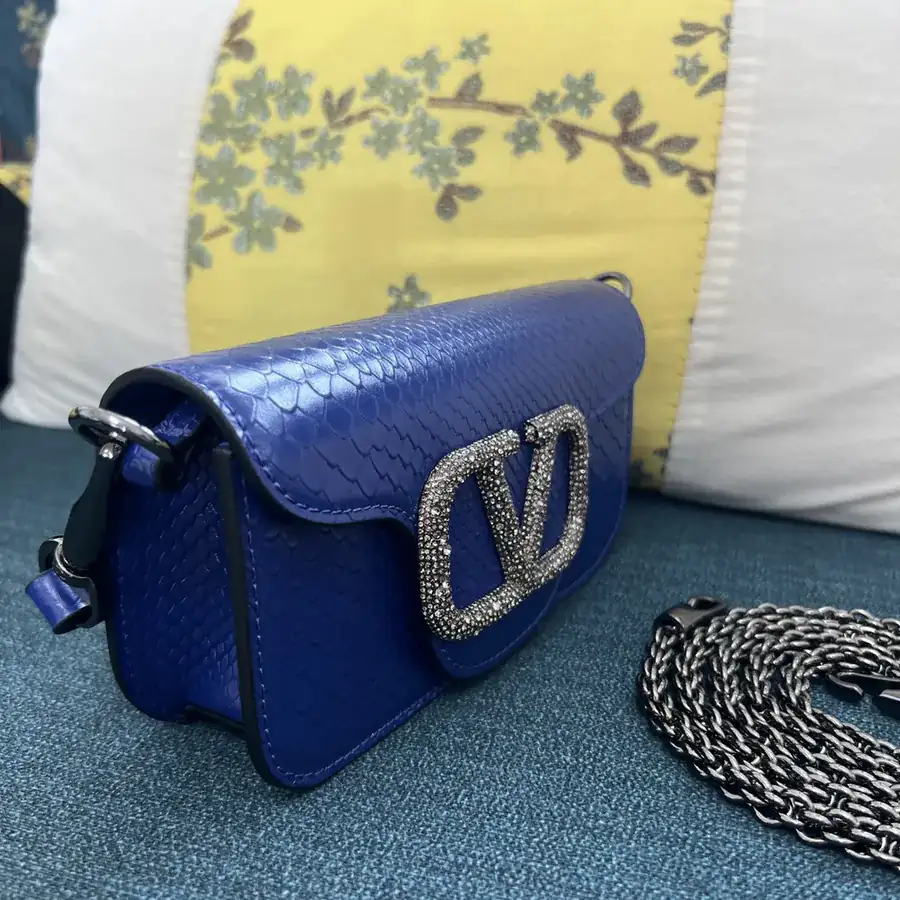 V Garavani Mini Loc Handbag in Snake Print