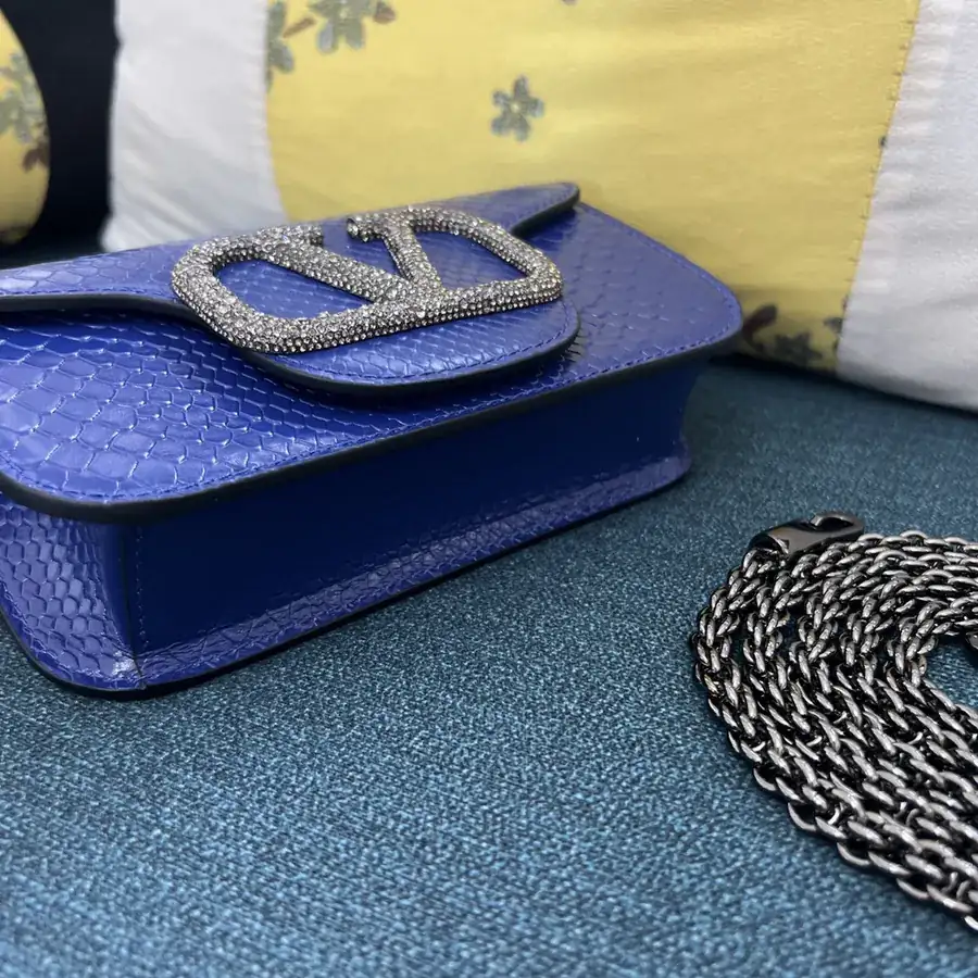 V Garavani Mini Loc Handbag in Snake Print