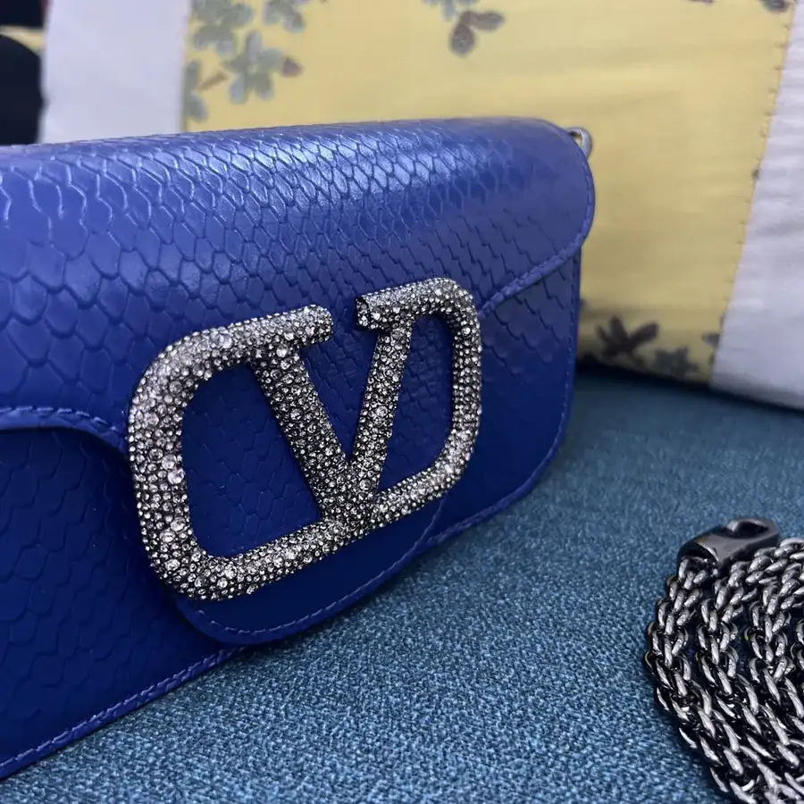 V Garavani Mini Loc Handbag in Snake Print