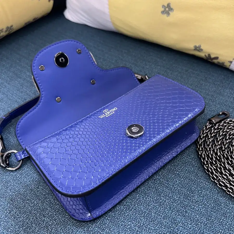 V Garavani Mini Loc Handbag in Snake Print