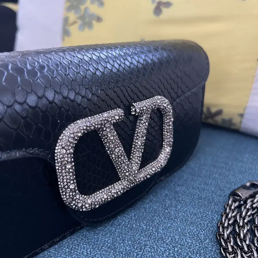 V Garavani Mini Loc Handbag in Snake Print