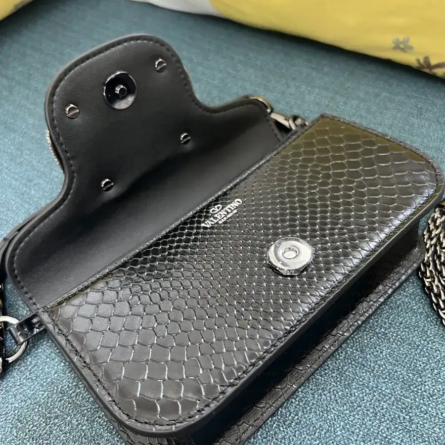 V Garavani Mini Loc Handbag in Snake Print