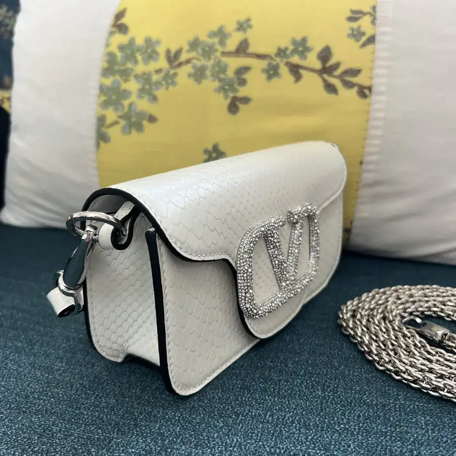 V Garavani MiniLOC Small Handbag with Snake Pattern