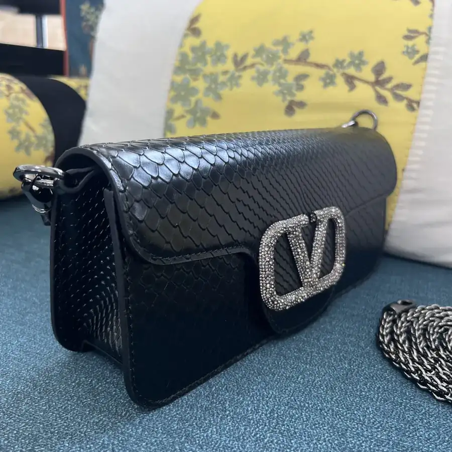 V Garavani Mini Loc Handbag in Snake Print