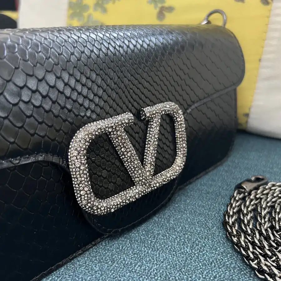 V Garavani Mini Loc Handbag in Snake Print