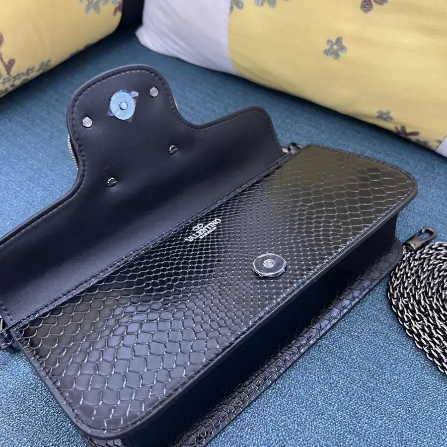 V Garavani Mini Loc Handbag in Snake Print