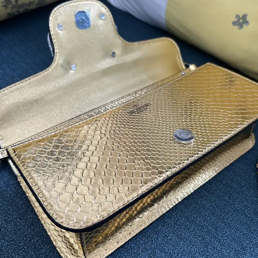 V Garavani Mini Loc Handbag in Snake Print