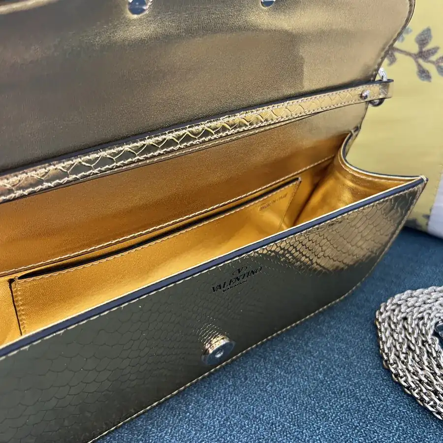 V Garavani Mini Loc Handbag in Snake Print