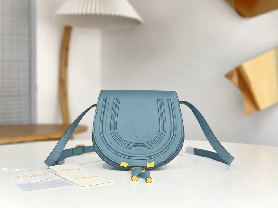 Chloé Marcie Series Bucket Bag in Muted Blue