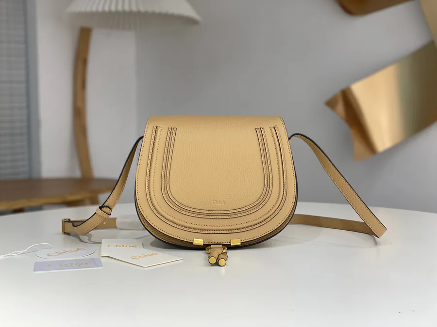 Chloé Marcie Series Bucket Bag in Grained Calfskin