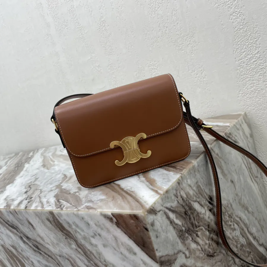TRIOMPHE Small Calfskin Handbag