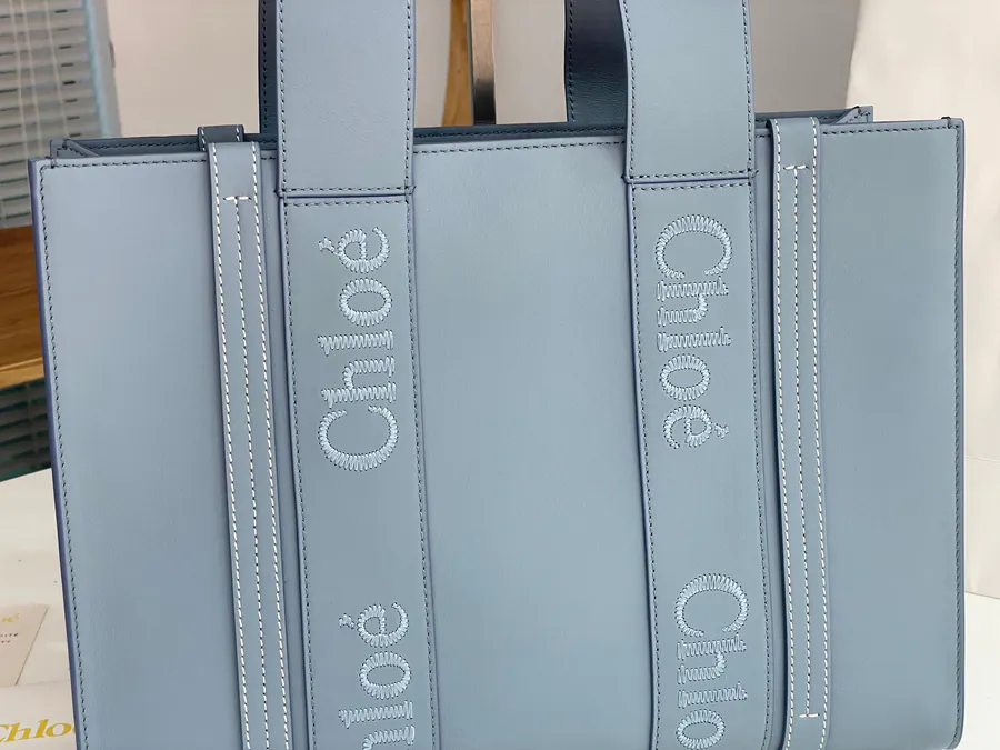 Chloe Woody Leather Tote Bag Medium