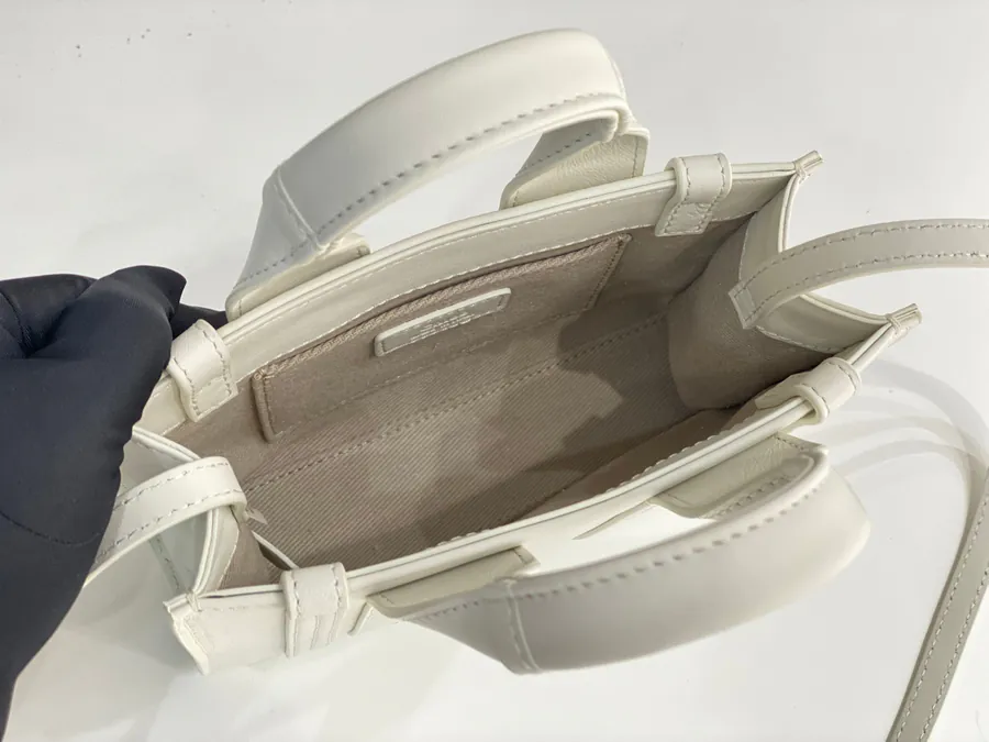 Chloe Woody Mini Bucket Bag in White