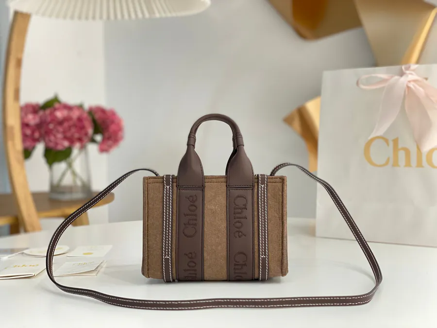 Chloe Mini Tote Bag with Wooly Sheep Pattern
