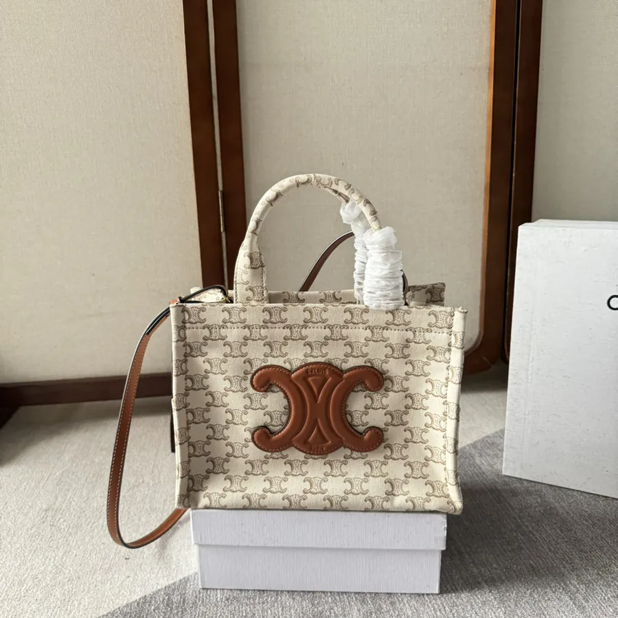 CE New Fabric Tote Tech Style Logo Print, Minimalist and Chic