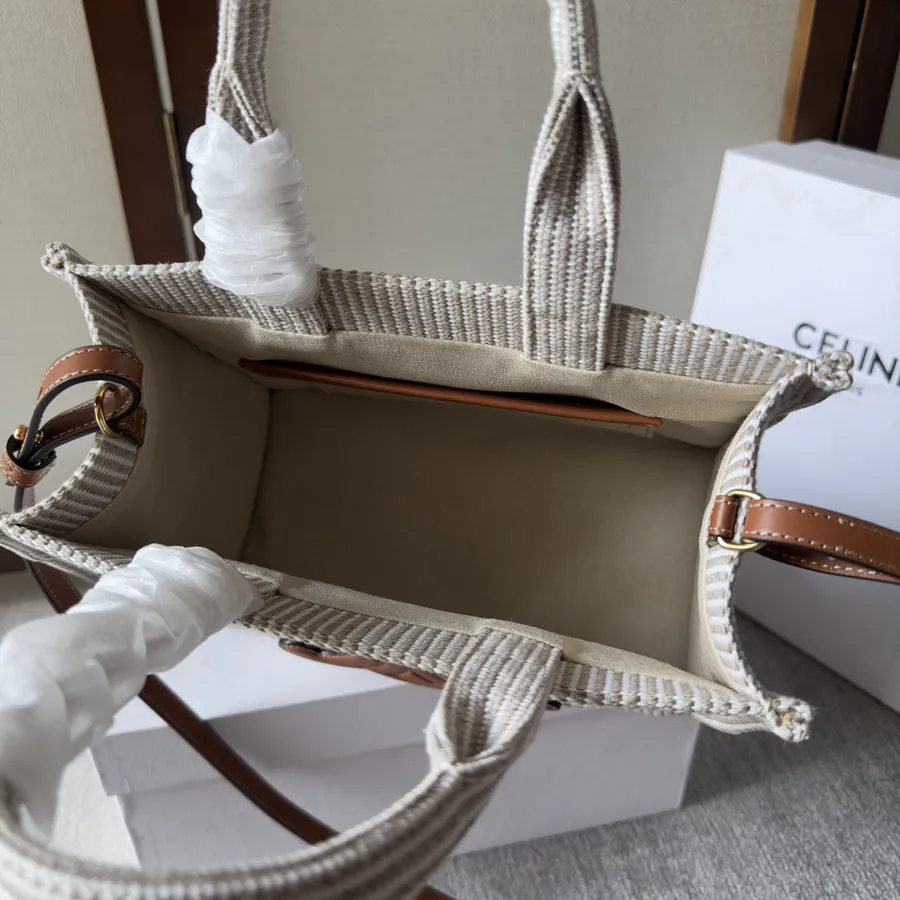 CE New Fabric Tote Tech Style Logo Print