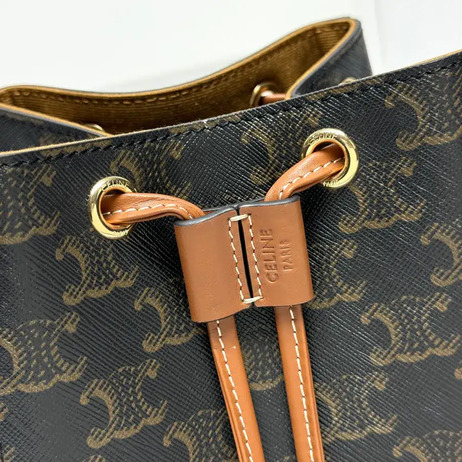 CE New Burnt Bag Mini Size, Classic Monogram, Leather Trim, Adjustable Strap