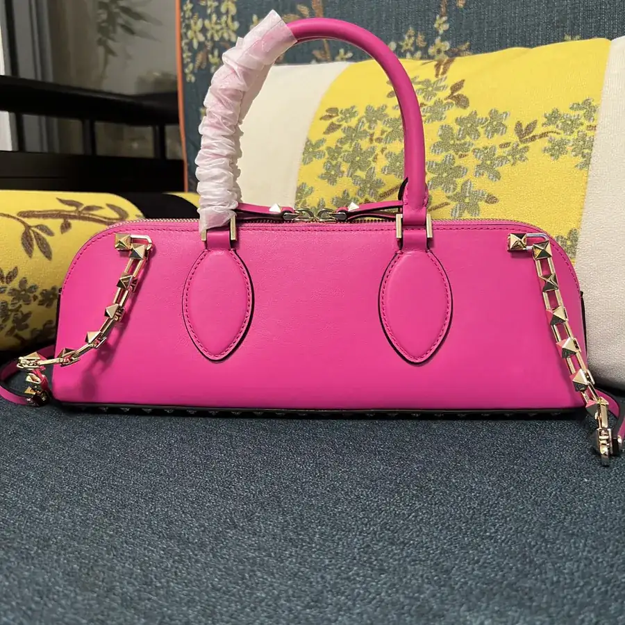 GARAVANI ROCKSTUD EW Small Calfskin Handbag with Studs and Chain Design