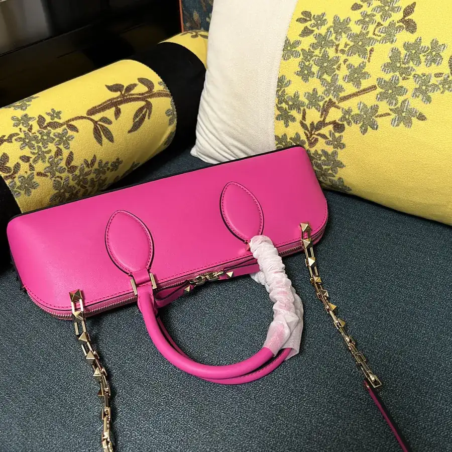 GARAVANI ROCKSTUD EW Small Calfskin Handbag with Studs and Chain Design