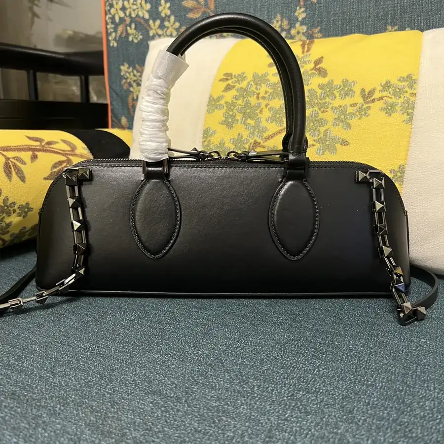 GARAVANI ROCKSTUD EW Small Calfskin Handbag with Studs and Chain Design