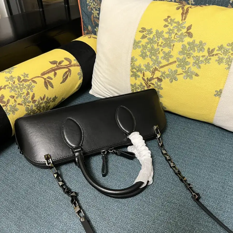 GARAVANI ROCKSTUD EW Small Calfskin Handbag with Studs and Chain Design
