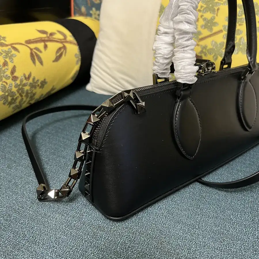 GARAVANI ROCKSTUD EW Small Calfskin Handbag with Studs and Chain Design