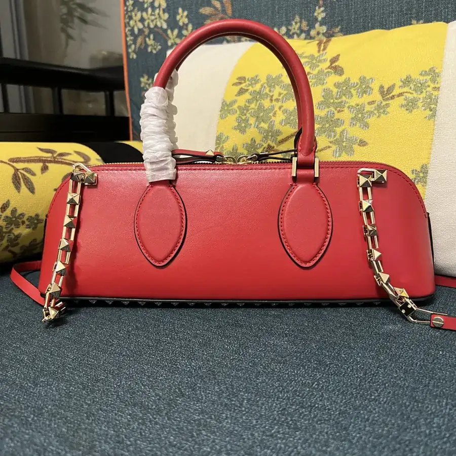 GARAVANI ROCKSTUD EW Small Calfskin Handbag with Studs and Chain Design