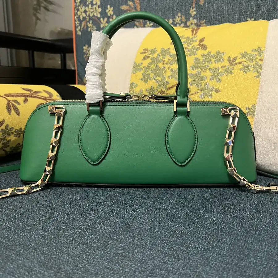 GARAVANI ROCKSTUD EW Small Calfskin Handbag with Studs and Chain Design