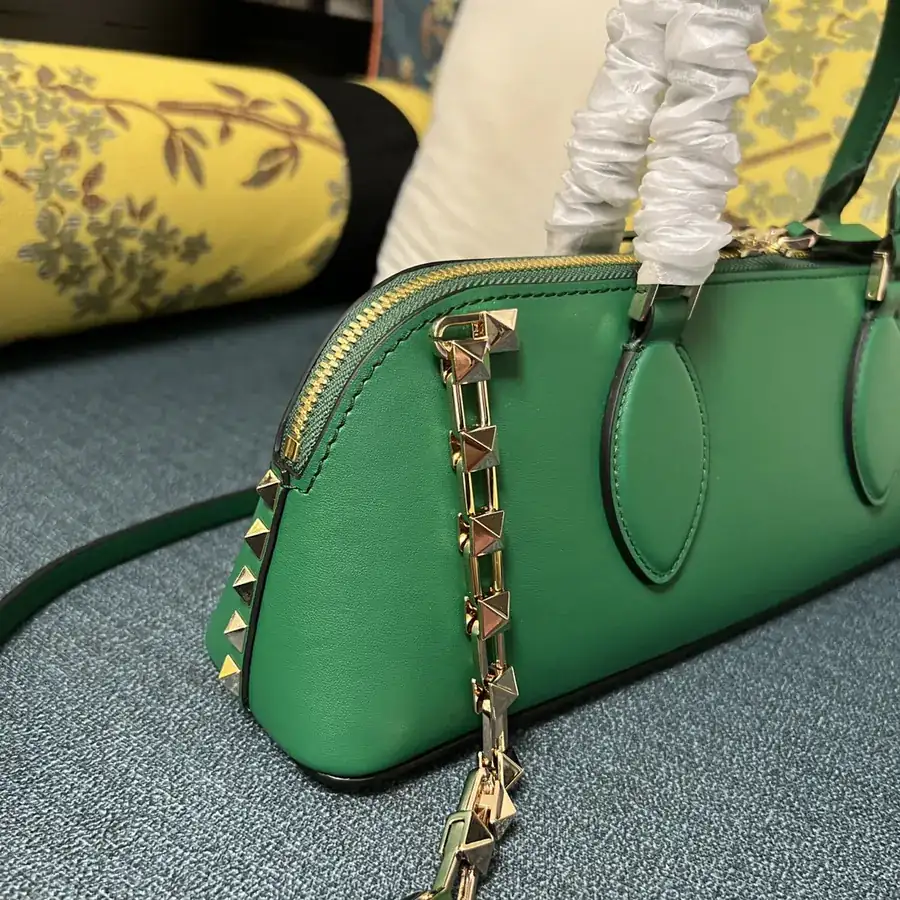 GARAVANI ROCKSTUD EW Small Calfskin Handbag with Studs and Chain Design