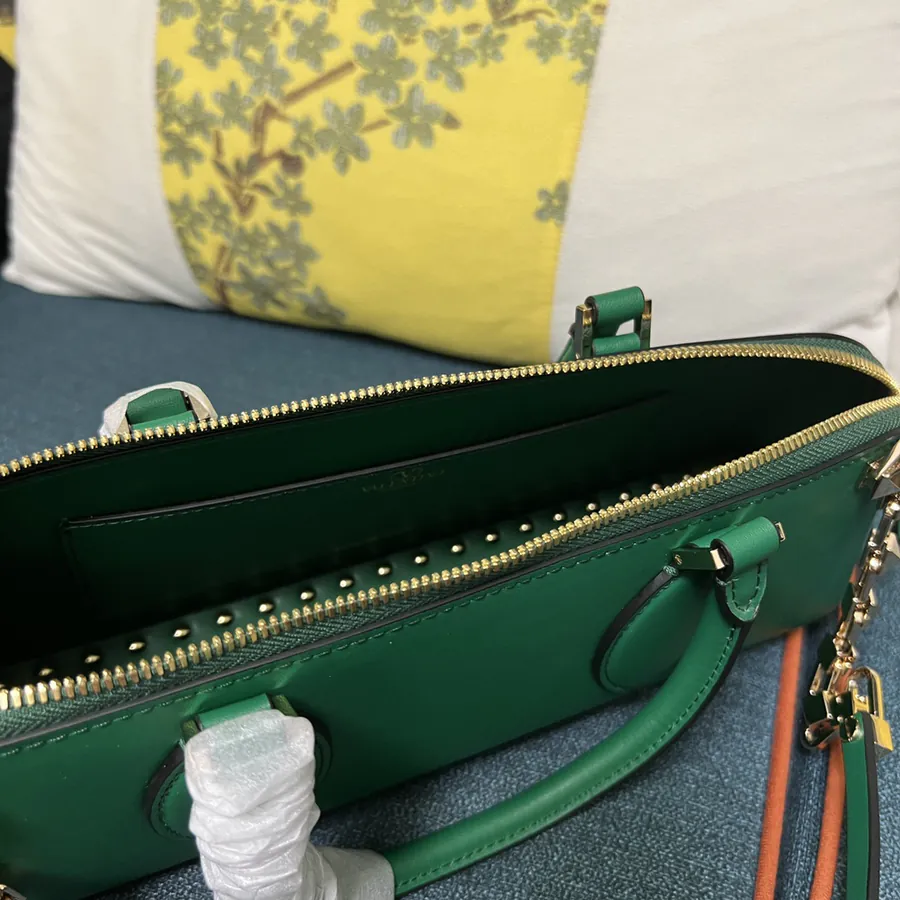 GARAVANI ROCKSTUD EW Small Calfskin Handbag with Studs and Chain Design