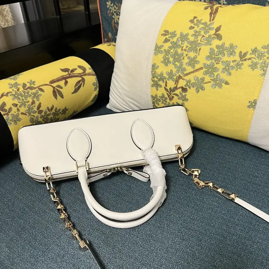GARAVANI ROCKSTUD EW Small Calfskin Handbag with Studs and Chain Design