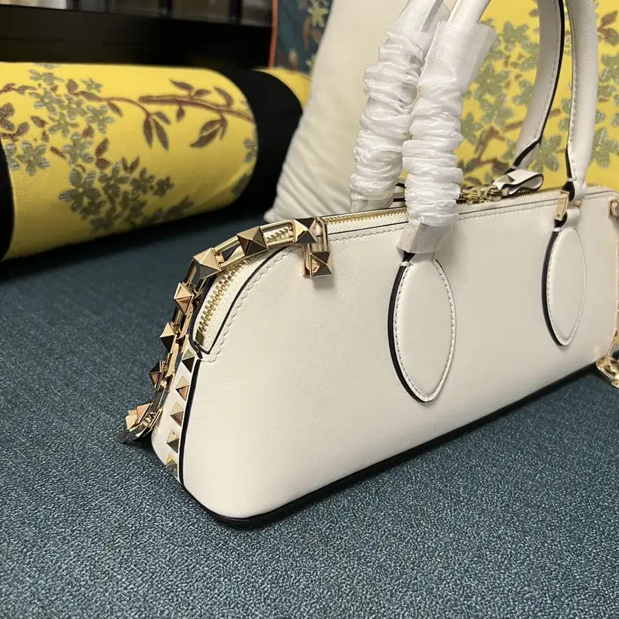 GARAVANI ROCKSTUD EW Small Calfskin Handbag with Studs and Chain Design