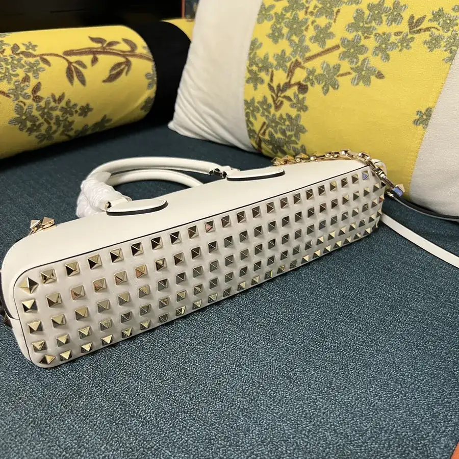 GARAVANI ROCKSTUD EW Small Calfskin Handbag with Studs and Chain Design