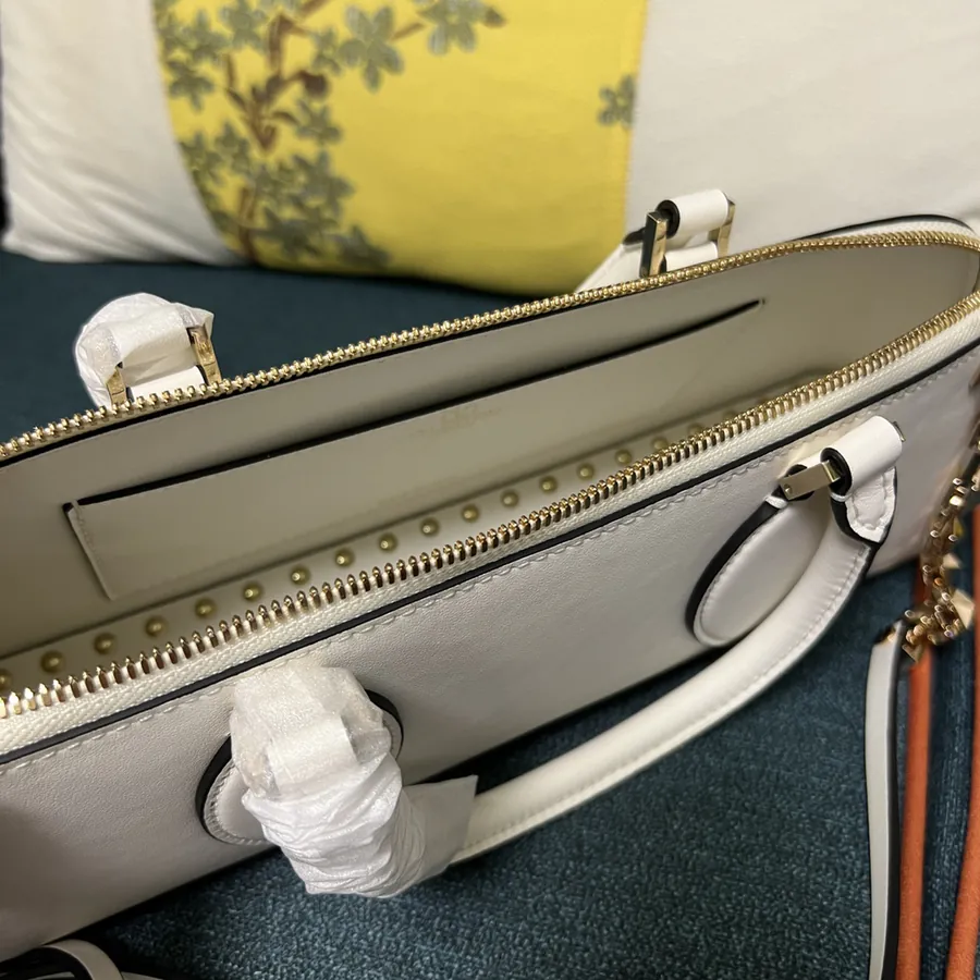 GARAVANI ROCKSTUD EW Small Calfskin Handbag with Studs and Chain Design