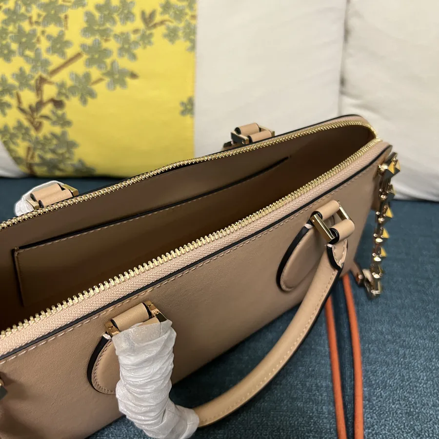GARAVANI ROCKSTUD EW Bucket Bag in Grained Calfskin