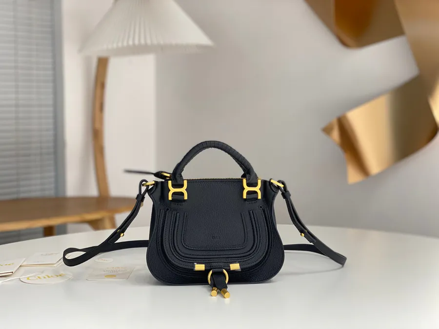 Chloe x Marcie Small Black Bucket Bag