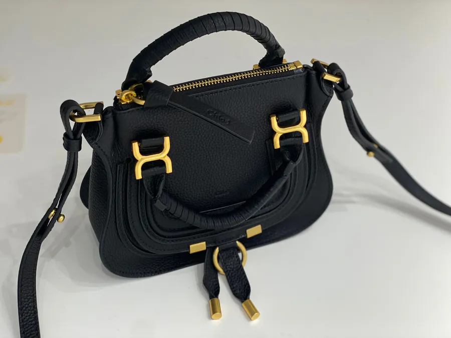 Chloe x Marcie Small Black Bucket Bag