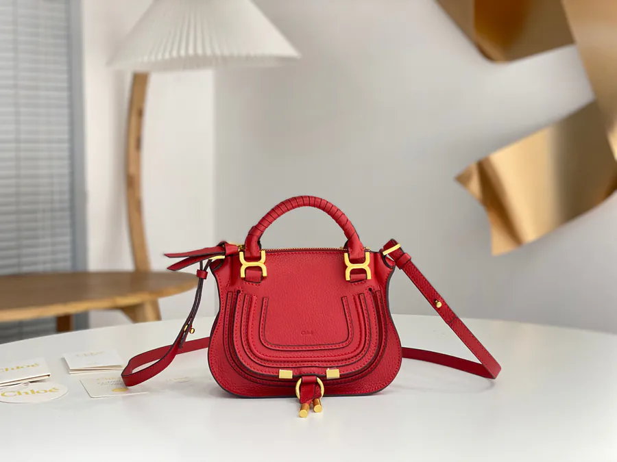 Chloe x Marcie Small Red Bucket Bag