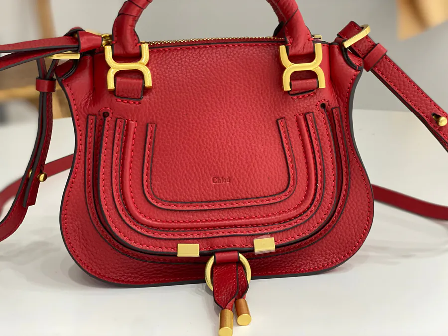Chloe x Marcie Small Red Bucket Bag