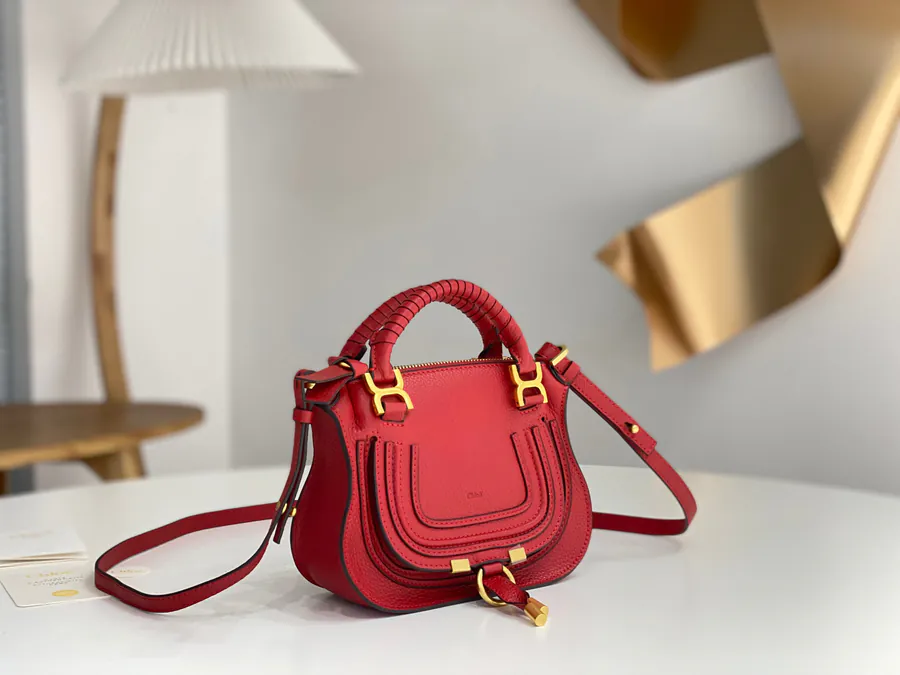 Chloe x Marcie Small Red Bucket Bag