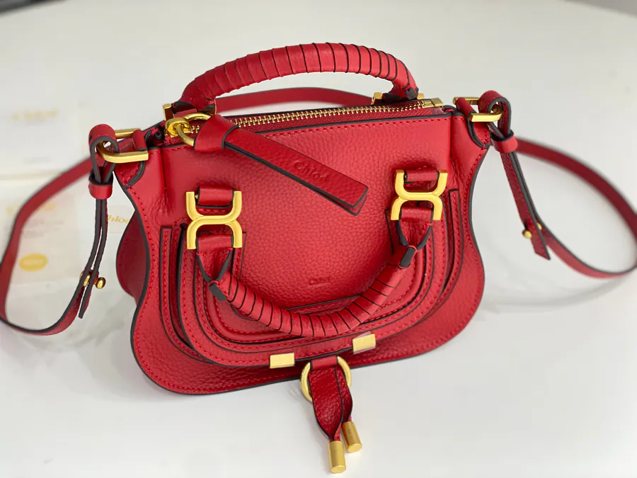 Chloe x Marcie Small Red Bucket Bag