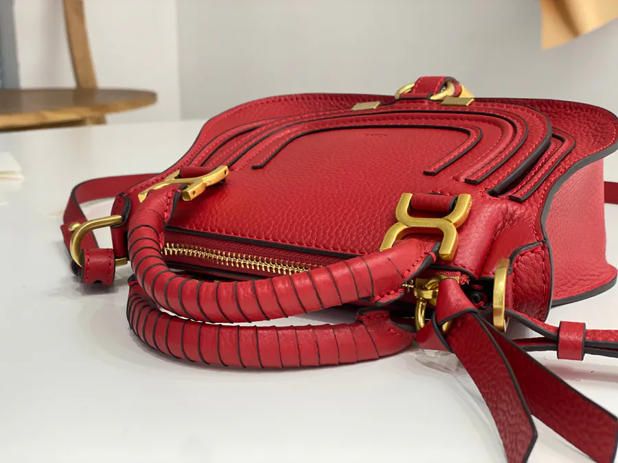 Chloe x Marcie Small Red Bucket Bag