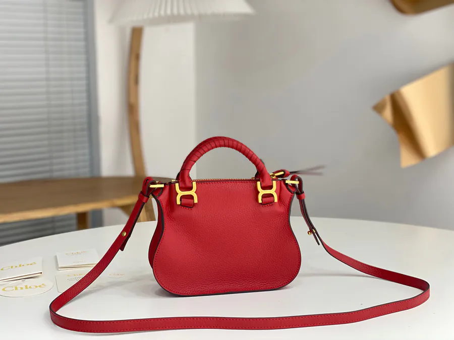 Chloe x Marcie Small Red Bucket Bag