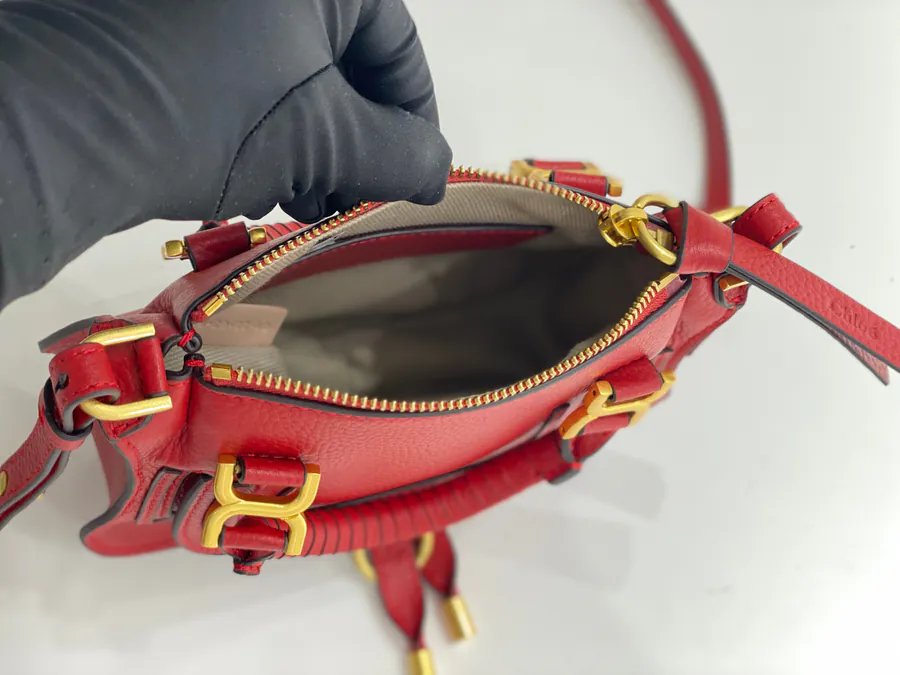 Chloe x Marcie Small Red Bucket Bag