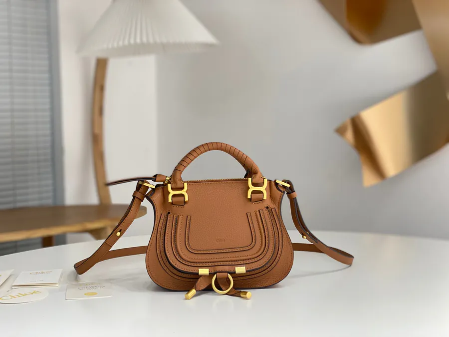 Chloe x Marcie Small Brown Bucket Bag