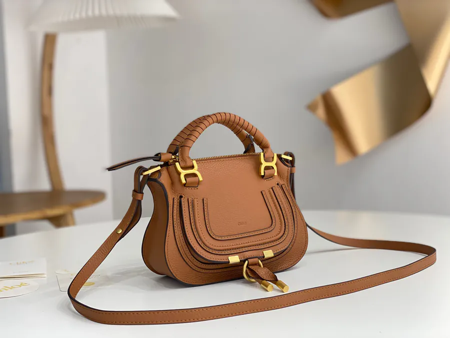 Chloe x Marcie Small Brown Bucket Bag