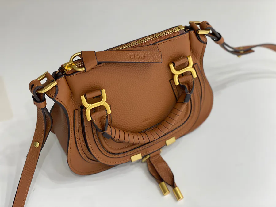 Chloe x Marcie Small Brown Bucket Bag