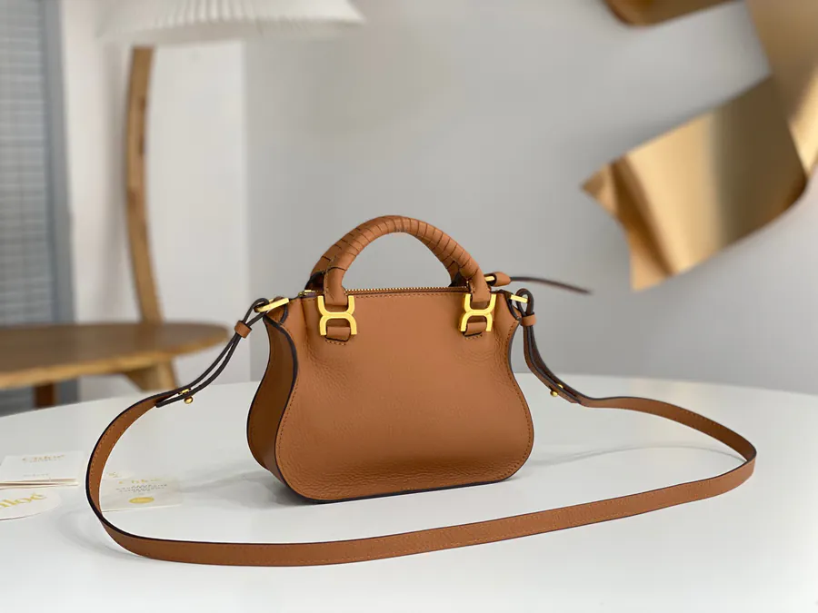 Chloe x Marcie Small Brown Bucket Bag